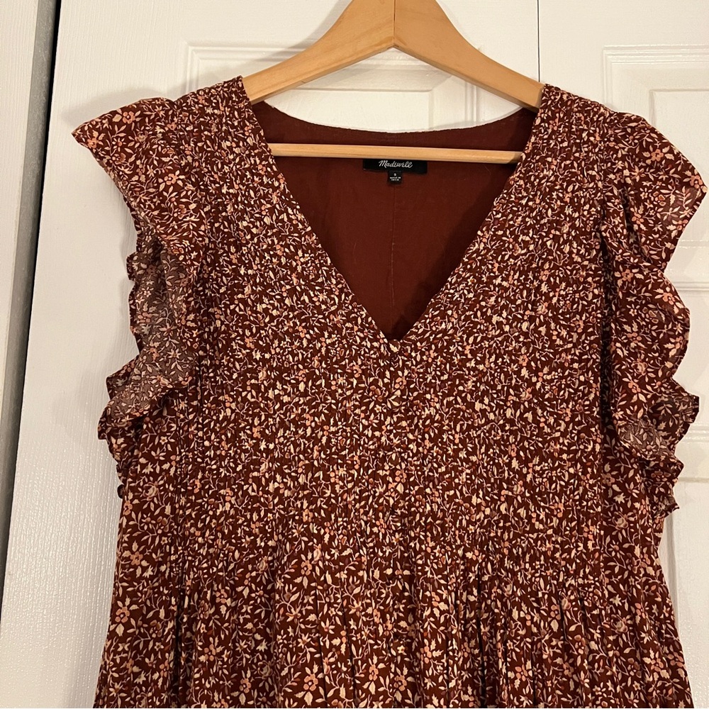 Madewell florentine floral pintuck mini dress - Picture 5 of 8